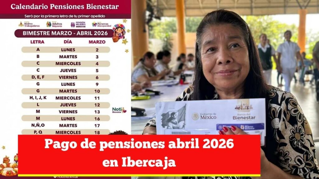 Pago de pensiones abril 2026 en Ibercaja: fecha exacta de cobro y calendario completo
