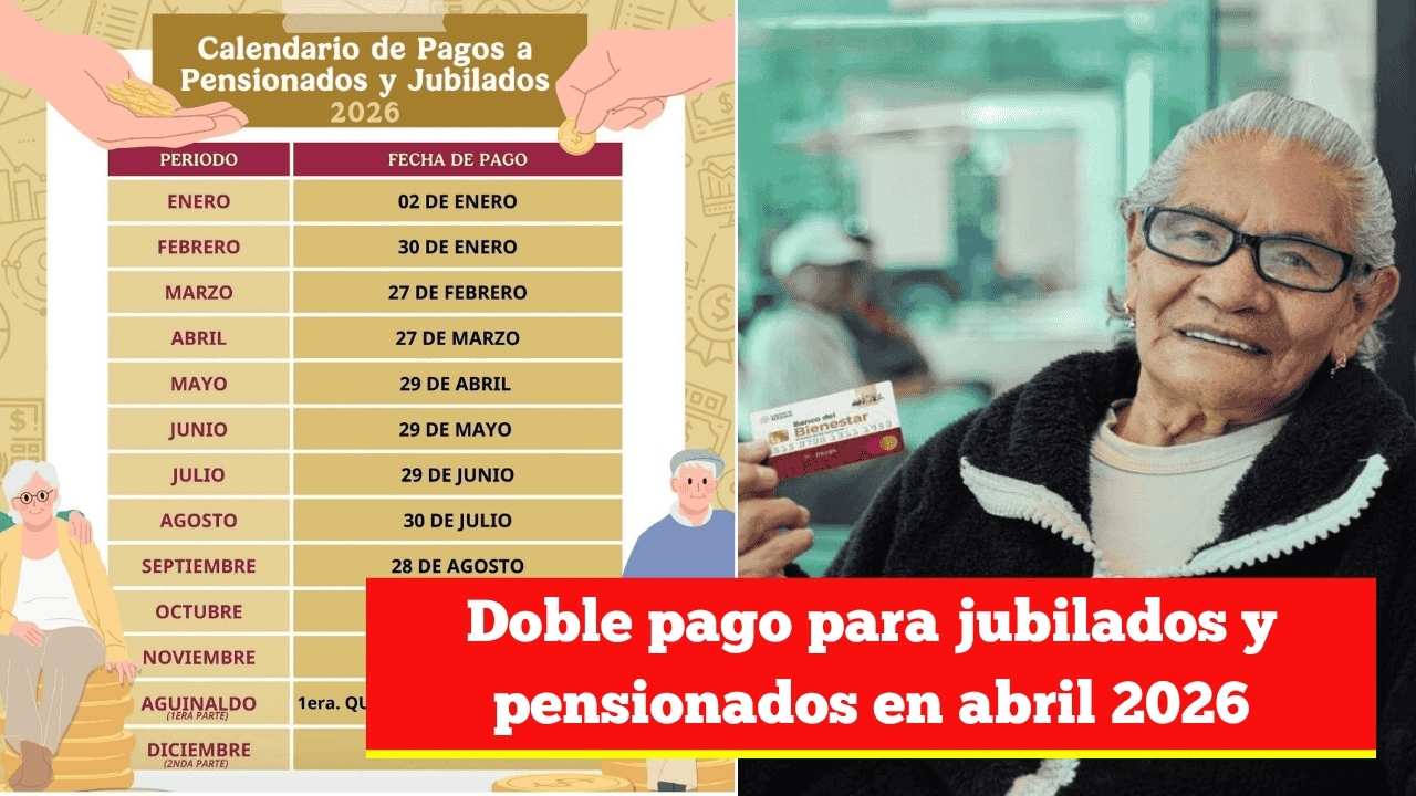 Doble pago para jubilados y pensionados en abril 2026: fechas y detalles de la segunda quincena
