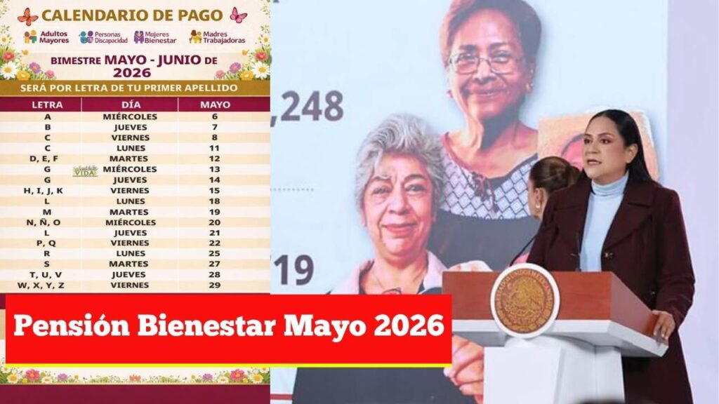 Pensión Bienestar Mayo 2026: nueva fecha oficial y calendario por letras